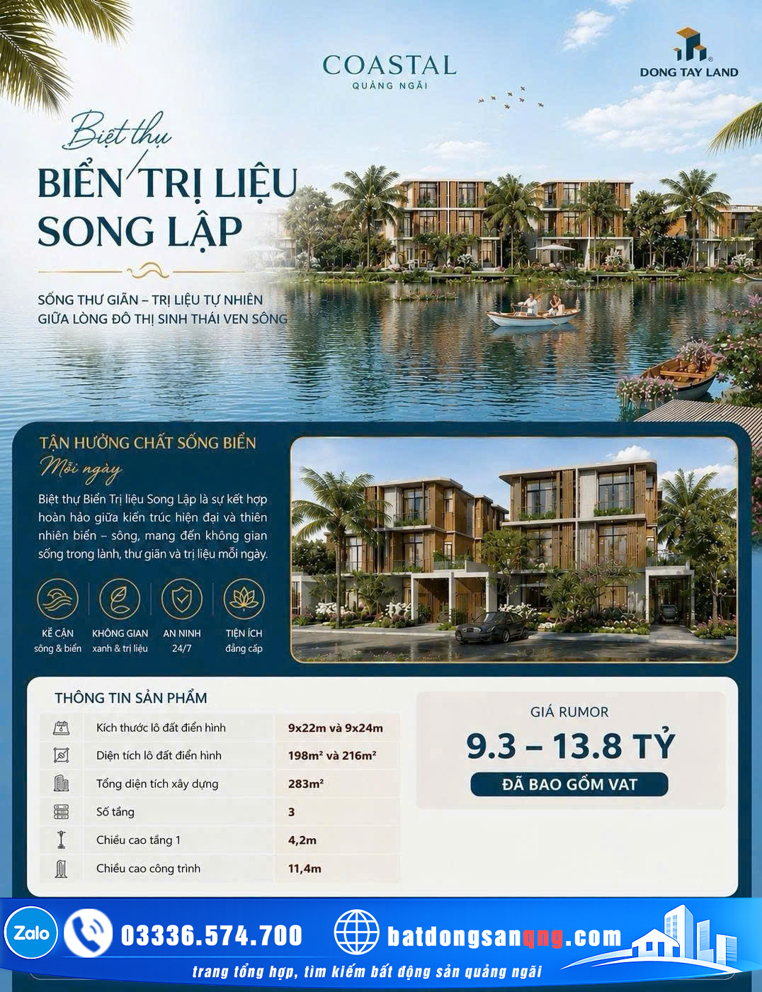 BIỆT THỰ BIỂN TRỊ LIỆU SONG LẬP COASTAL QUẢNG NGÃI